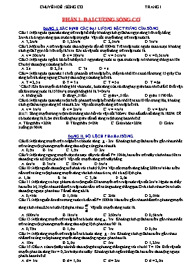 Bài tập về Sóng cơ môn Vật lí lớp 12 (Có đáp án)